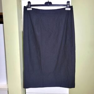 ❤️ 3 for $35 Eileen Fisher straight pencil skirt knee midi length black medium